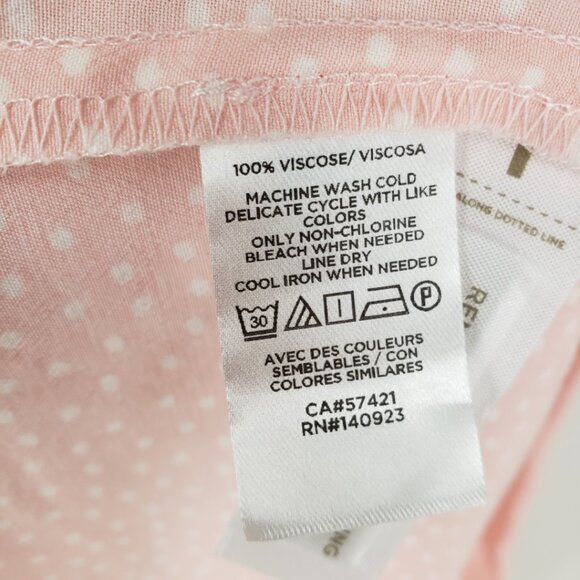 LOFT Polka Dot Midi Dress 8 Women's Sundress Sleeveless Ruffle Trim Pink White - Picture 13 of 13